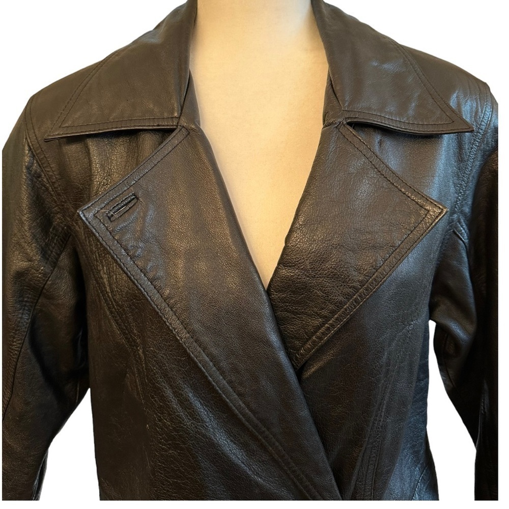 Vintage Wilson’s Black Leather Jacket XS - Picture 2 of 7